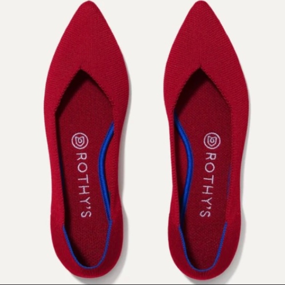 Rothy's Women's Red Pointed Ballet Flat